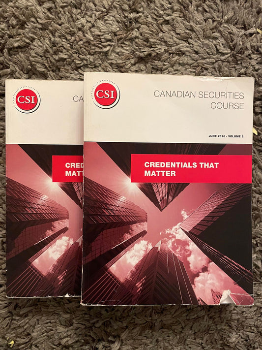 Canadian Securities Course Volume 1 & 2 - June 2016 (Paperback)